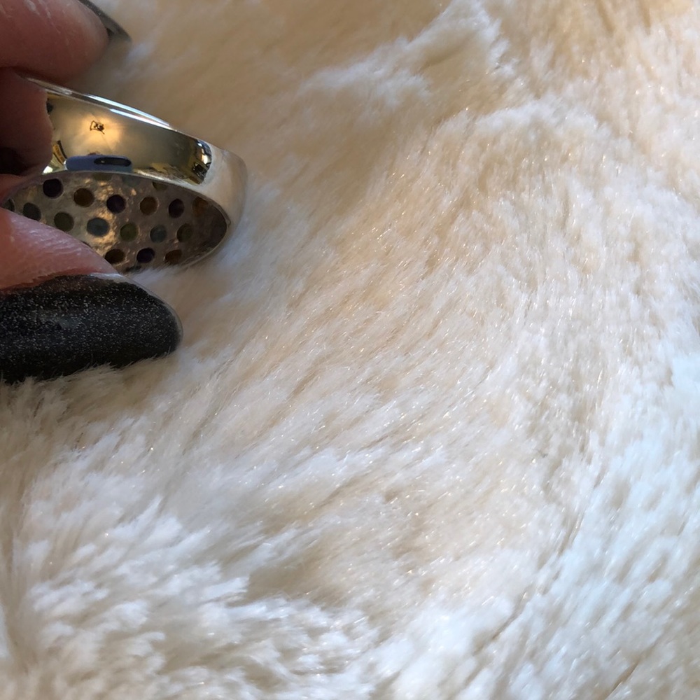 925 Multi-Colored Stone Dome Ring - image 4